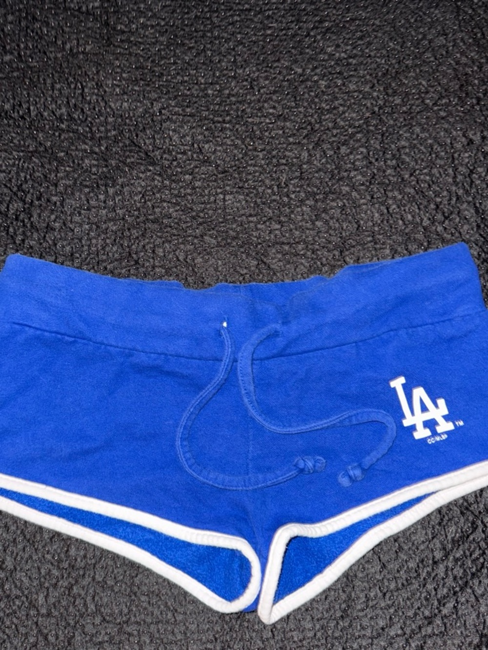 LA Dodgers Women's Royal Blue Mini Shorts with White Trim